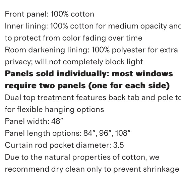 Quince “Natural” Cotton Slub Curtain - Picture 3 of 9
